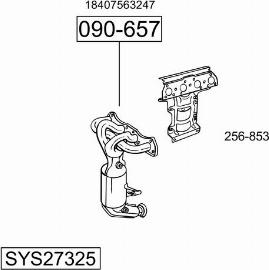 Bosal SYS27325 - Система випуску ОГ autocars.com.ua