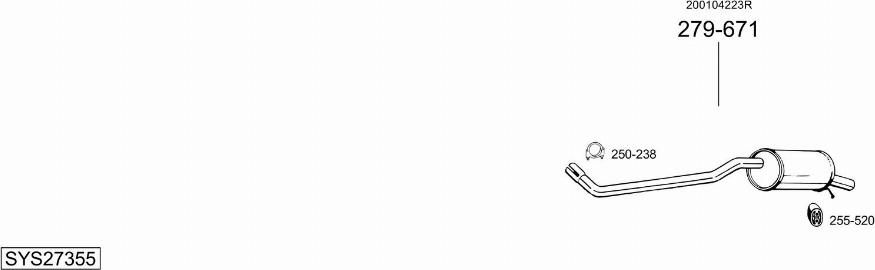 Bosal SYS27355 - Система випуску ОГ autocars.com.ua