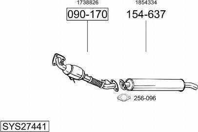 Bosal SYS27441 - Система випуску ОГ autocars.com.ua
