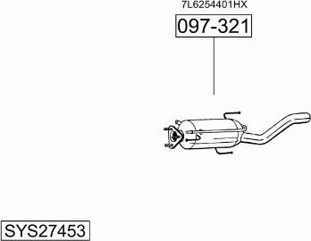 Bosal SYS27453 - Система випуску ОГ autocars.com.ua