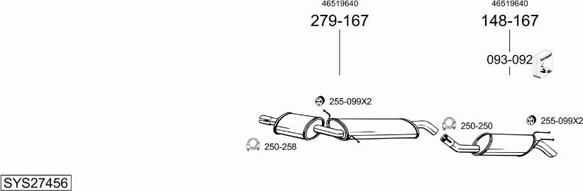 Bosal SYS27456 - Система випуску ОГ autocars.com.ua