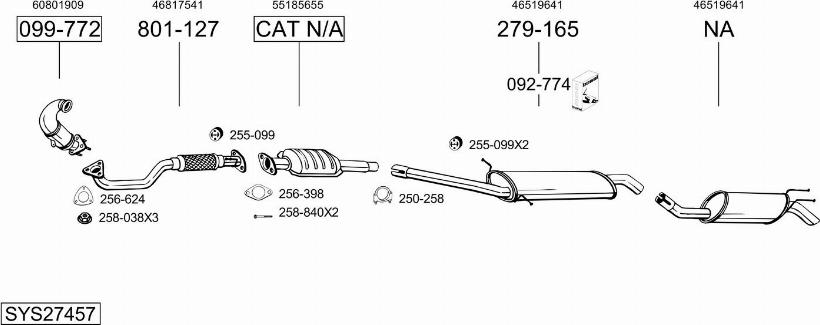 Bosal SYS27457 - Система випуску ОГ autocars.com.ua