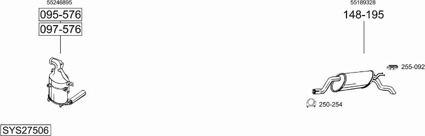 Bosal SYS27506 - Система випуску ОГ autocars.com.ua