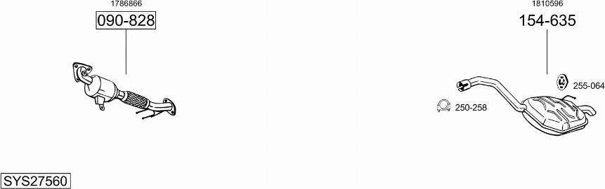 Bosal SYS27560 - Система випуску ОГ autocars.com.ua