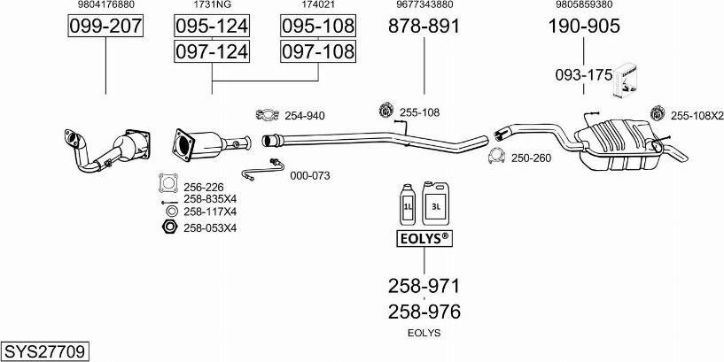 Bosal SYS27709 - Система випуску ОГ autocars.com.ua