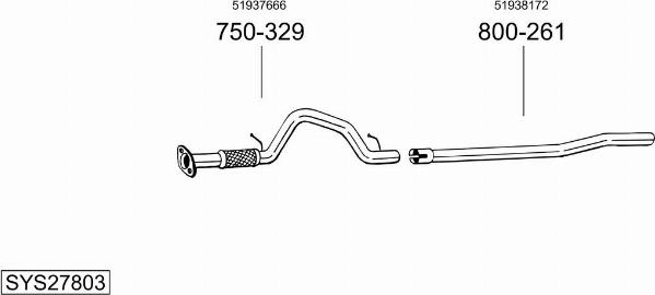 Bosal SYS27803 - Система випуску ОГ autocars.com.ua