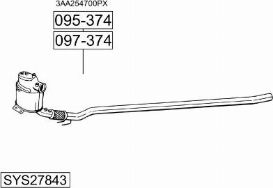 Bosal SYS27843 - Система выпуска ОГ avtokuzovplus.com.ua