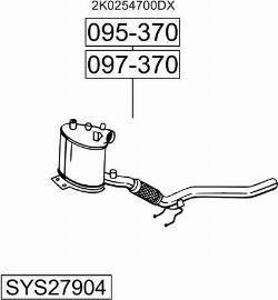 Bosal SYS27904 - Система випуску ОГ autocars.com.ua