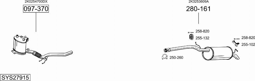 Bosal SYS27915 - Система випуску ОГ autocars.com.ua