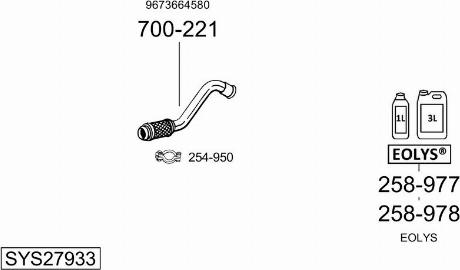 Bosal SYS27933 - Система випуску ОГ autocars.com.ua