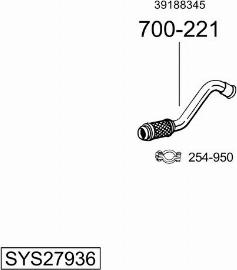 Bosal SYS27936 - Система випуску ОГ autocars.com.ua