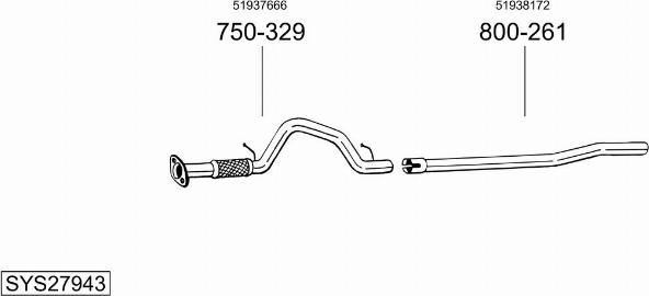 Bosal SYS27943 - Система випуску ОГ autocars.com.ua