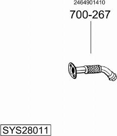 Bosal SYS28011 - Система выпуска ОГ avtokuzovplus.com.ua