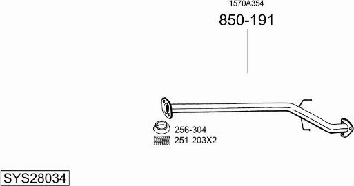 Bosal SYS28034 - Система випуску ОГ autocars.com.ua