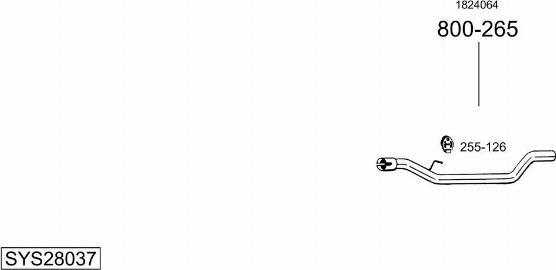 Bosal SYS28037 - Система випуску ОГ autocars.com.ua