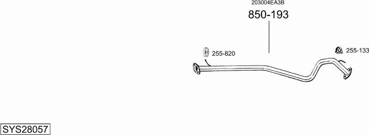 Bosal SYS28057 - Система випуску ОГ autocars.com.ua