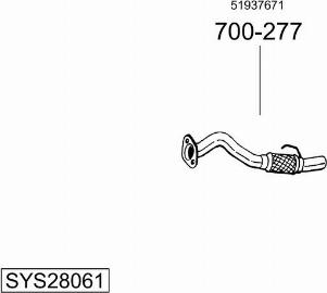 Bosal SYS28061 - Система випуску ОГ autocars.com.ua