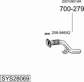 Bosal SYS28069 - Система випуску ОГ autocars.com.ua