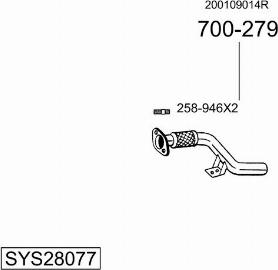 Bosal SYS28077 - Система випуску ОГ autocars.com.ua