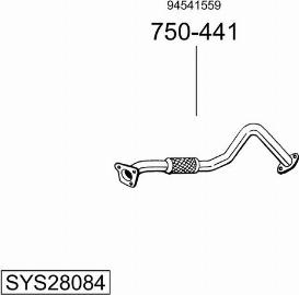 Bosal SYS28084 - Система выпуска ОГ avtokuzovplus.com.ua