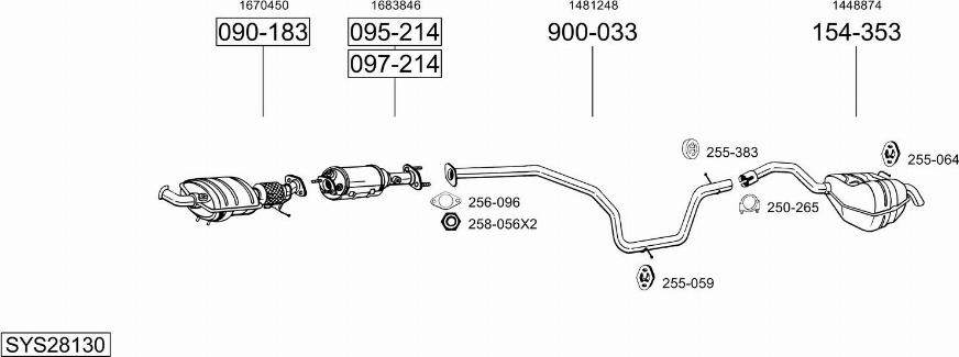 Bosal SYS28130 - Система випуску ОГ autocars.com.ua