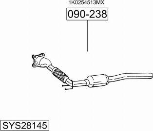 Bosal SYS28145 - Система выпуска ОГ avtokuzovplus.com.ua