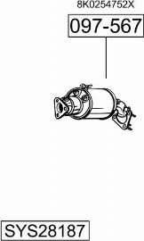 Bosal SYS28187 - Система випуску ОГ autocars.com.ua