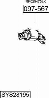 Bosal SYS28195 - Система випуску ОГ autocars.com.ua