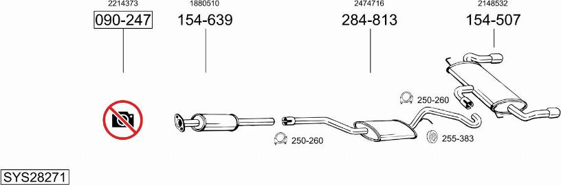 Bosal SYS28271 - Система випуску ОГ autocars.com.ua