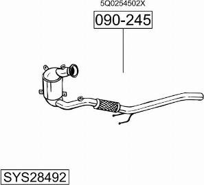 Bosal SYS28492 - Система выпуска ОГ avtokuzovplus.com.ua