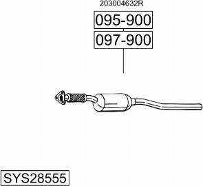 Bosal SYS28555 - Система випуску ОГ autocars.com.ua