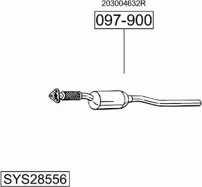 Bosal SYS28556 - Система випуску ОГ autocars.com.ua