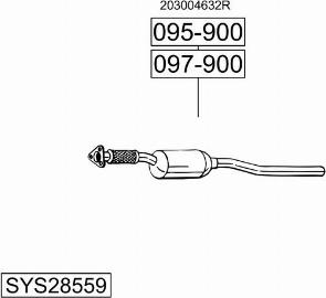 Bosal SYS28559 - Система випуску ОГ autocars.com.ua