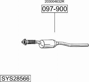 Bosal SYS28566 - Система випуску ОГ autocars.com.ua