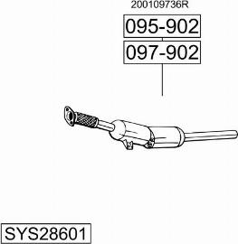 Bosal SYS28601 - Система випуску ОГ autocars.com.ua