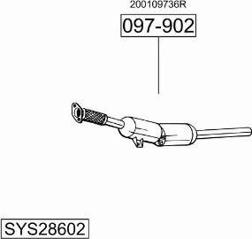 Bosal SYS28602 - Система випуску ОГ autocars.com.ua