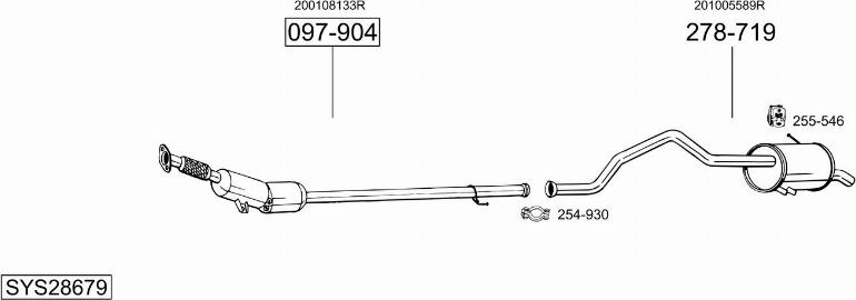 Bosal SYS28679 - Система випуску ОГ autocars.com.ua