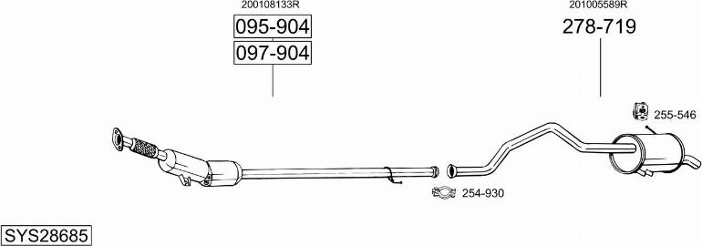 Bosal SYS28685 - Система випуску ОГ autocars.com.ua