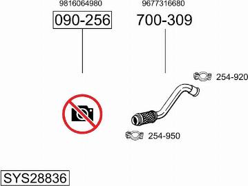 Bosal SYS28836 - Система випуску ОГ autocars.com.ua