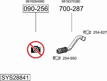 Bosal SYS28841 - Система випуску ОГ autocars.com.ua