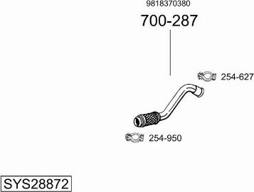 Bosal SYS28872 - Система выпуска ОГ avtokuzovplus.com.ua