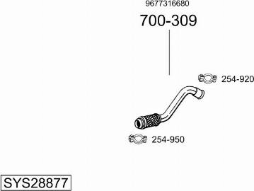 Bosal SYS28877 - Система випуску ОГ autocars.com.ua