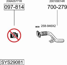 Bosal SYS29081 - Система випуску ОГ autocars.com.ua