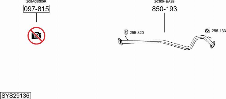 Bosal SYS29136 - Система випуску ОГ autocars.com.ua