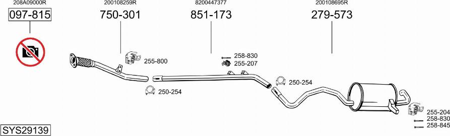 Bosal SYS29139 - Система випуску ОГ autocars.com.ua