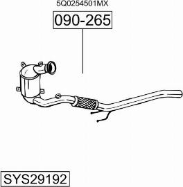 Bosal SYS29192 - Система випуску ОГ autocars.com.ua