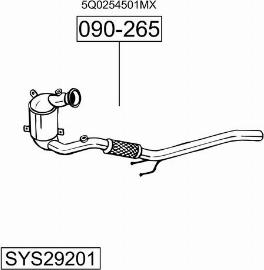 Bosal SYS29201 - Система выпуска ОГ avtokuzovplus.com.ua