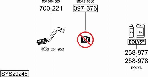 Bosal SYS29246 - Система випуску ОГ autocars.com.ua