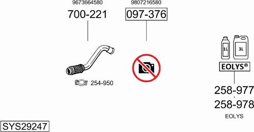 Bosal SYS29247 - Система випуску ОГ autocars.com.ua