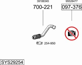 Bosal SYS29254 - Система випуску ОГ autocars.com.ua